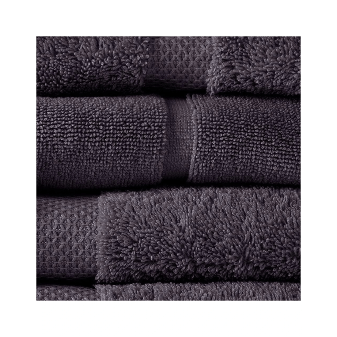 2 Canningvale 8pc Royal Splendour Home Decor Bathroom Bath Towel Set Slate
 - Grey, 2 of 3