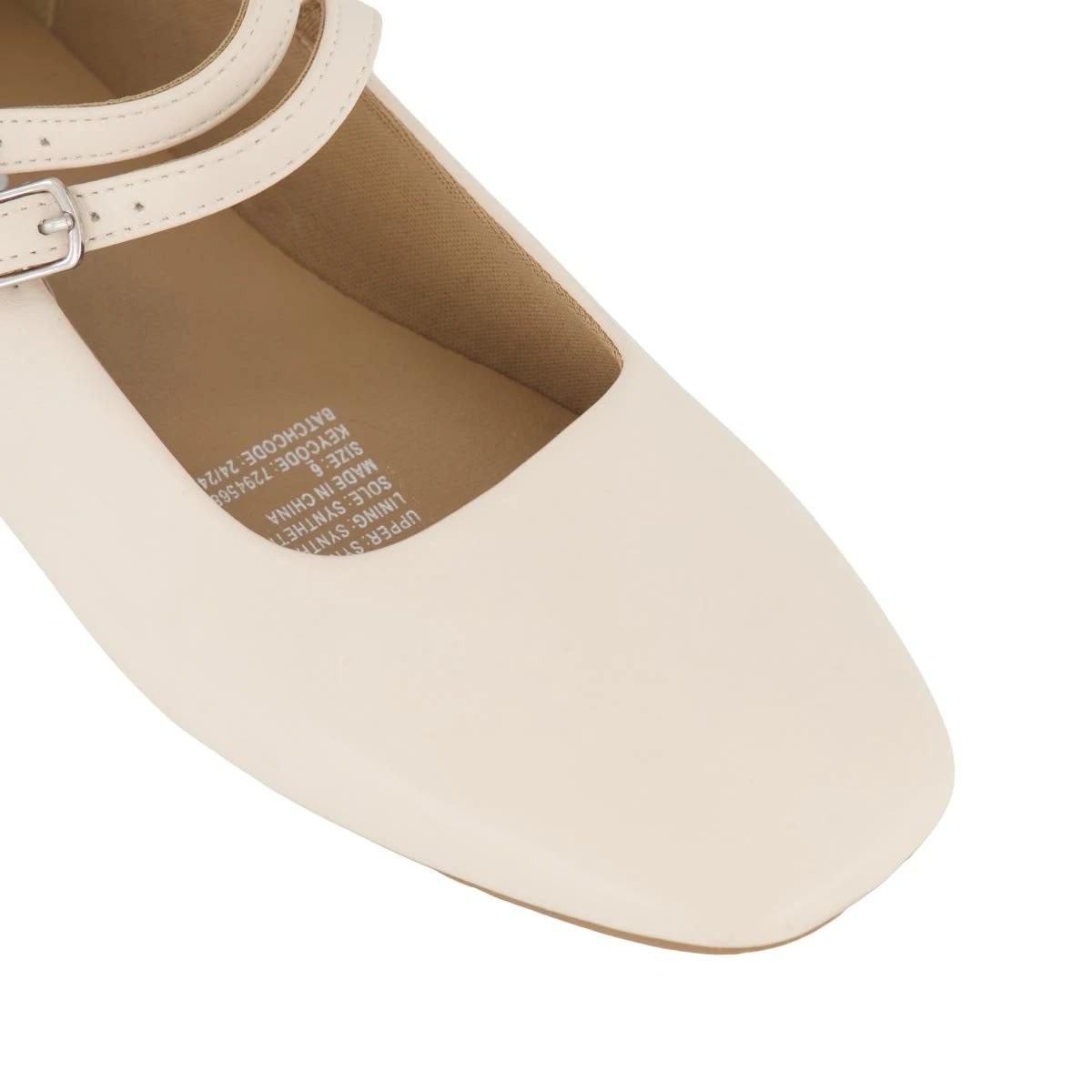 5 2 Strap Ballet Flats Ivory, 5 of 5