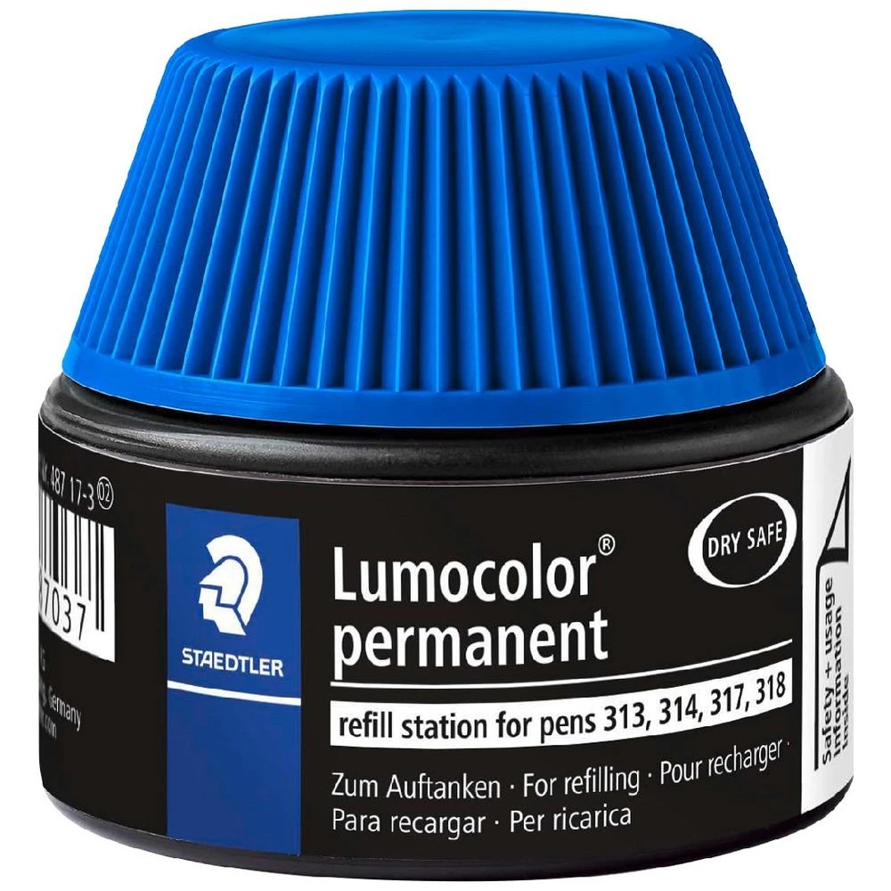 1 Staedtler Permanent Universal Pen Refill Station 15 mL Blue, 1 of 2