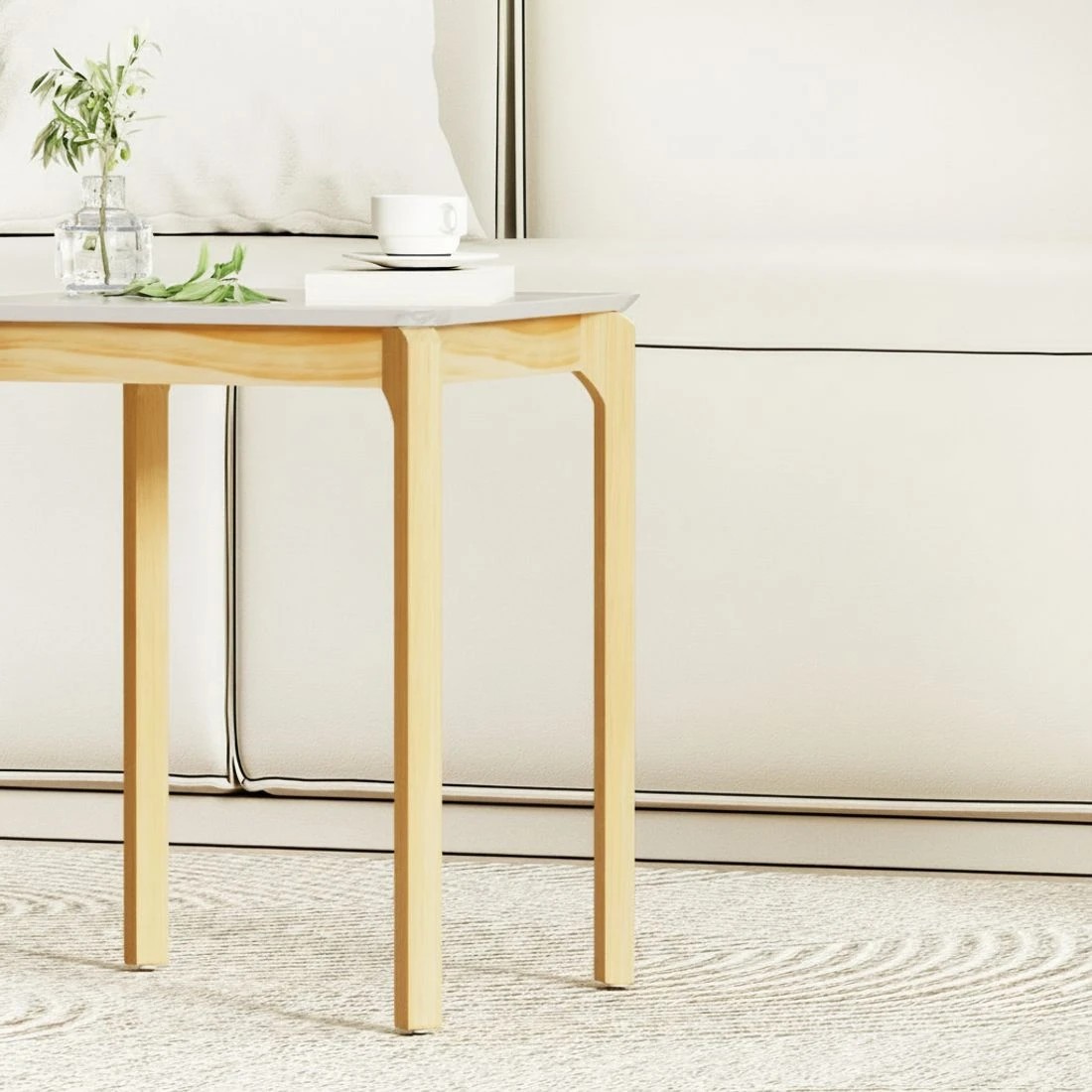 5 Artiss Coffee Table Marble Effect Square - Multi, 5 of 6