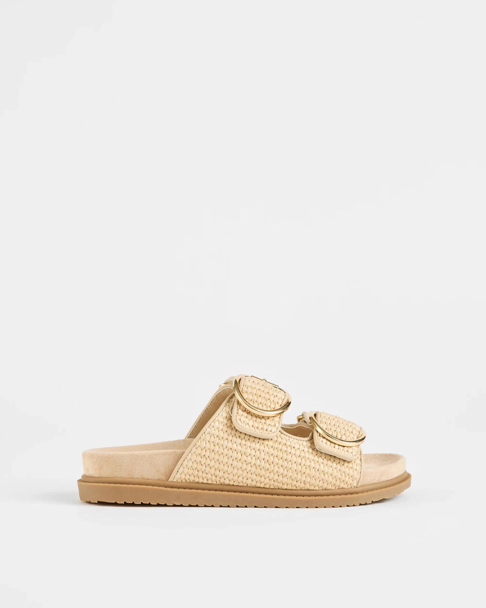 1 Target Woman Womens Textured Strap Moulded Sandal - Talia NATURAL, 1 of 3