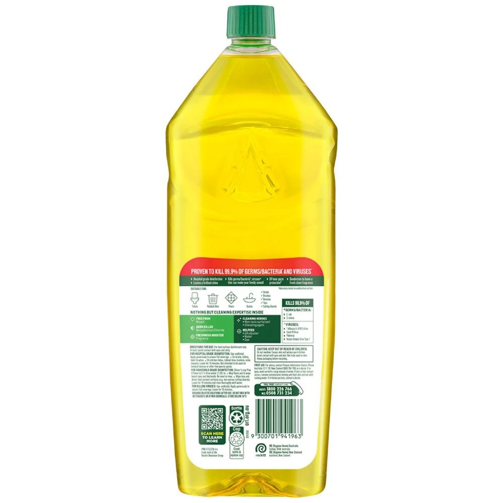 2 Pine O Cleen Antibacterial Disinfectant Lemon Lime 1.25L, 2 of 3