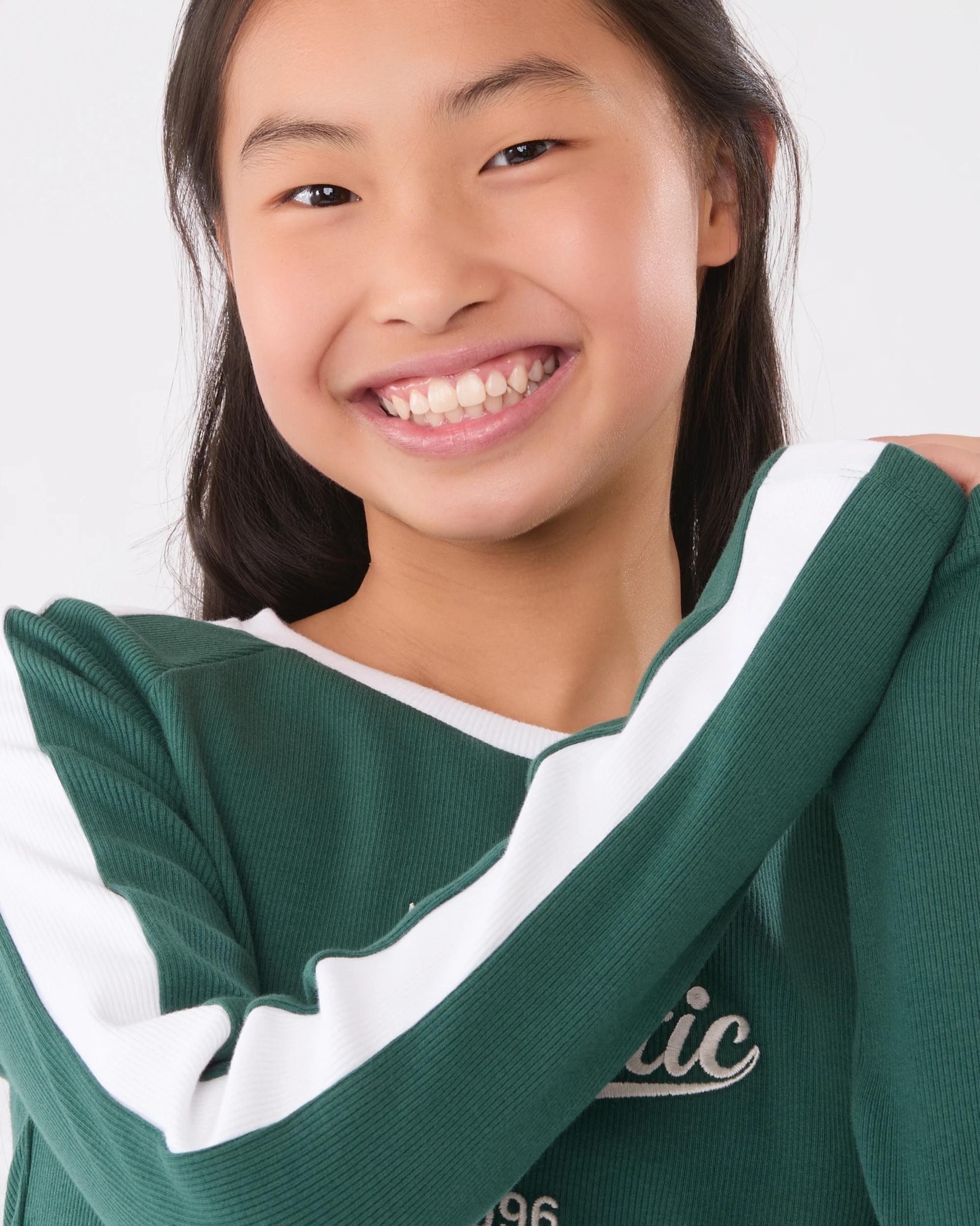 3 Long Sleeve Rib Top Grn Slgn, 3 of 6