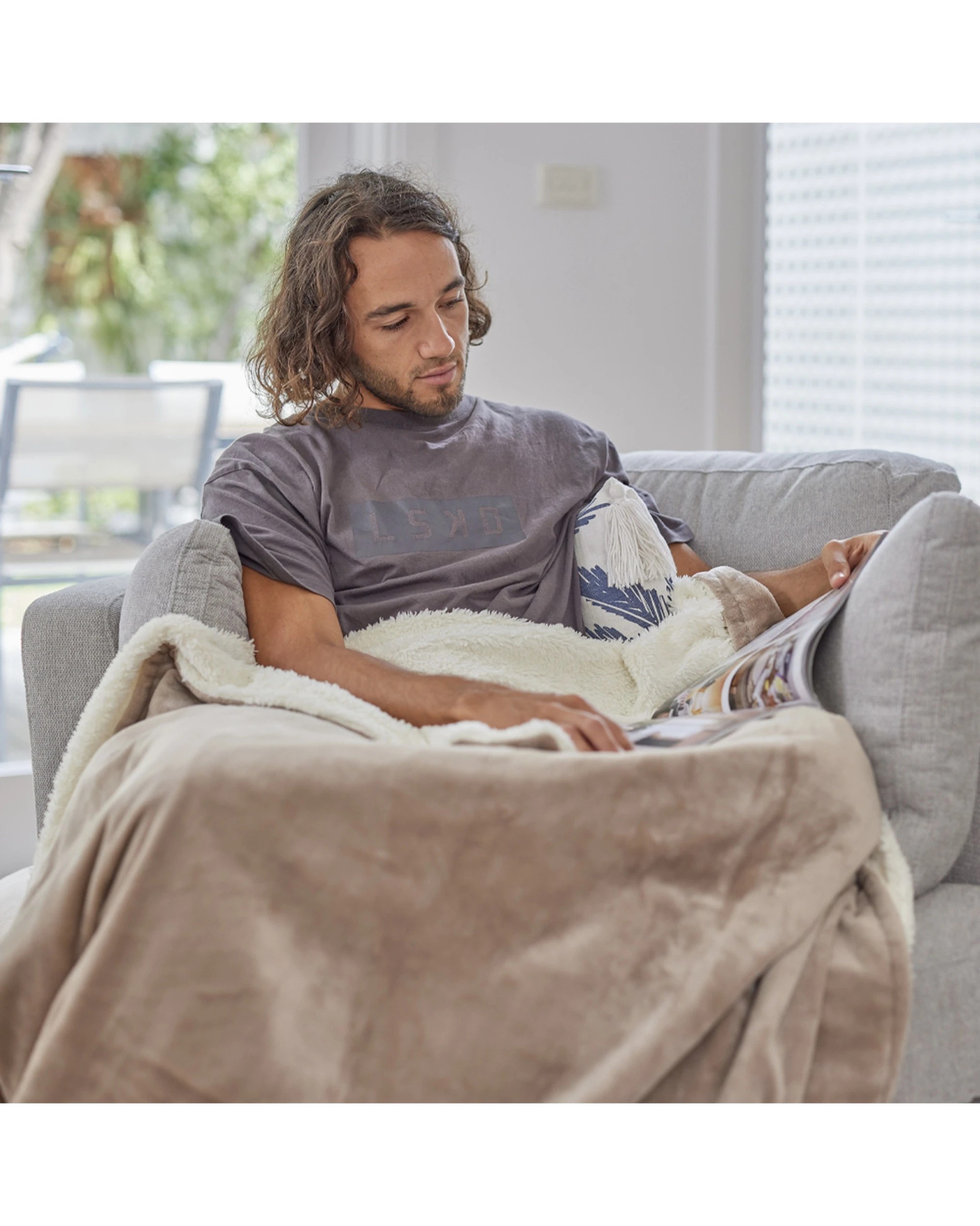 6 Homedics Heated Throw Blanket- Cream, 6 of 8