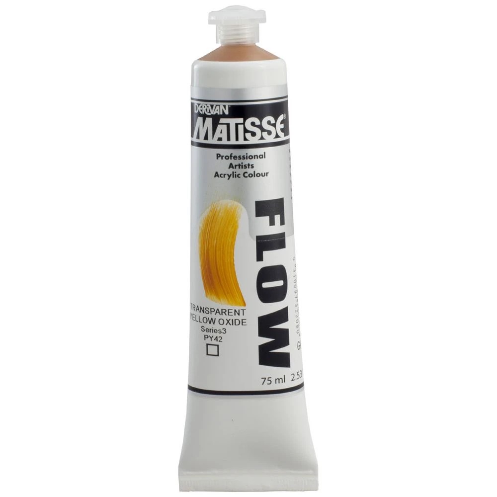 1 Derivan Matisse Flow Paint 75mL Transparent Yellow Oxide S3, 1 of 2