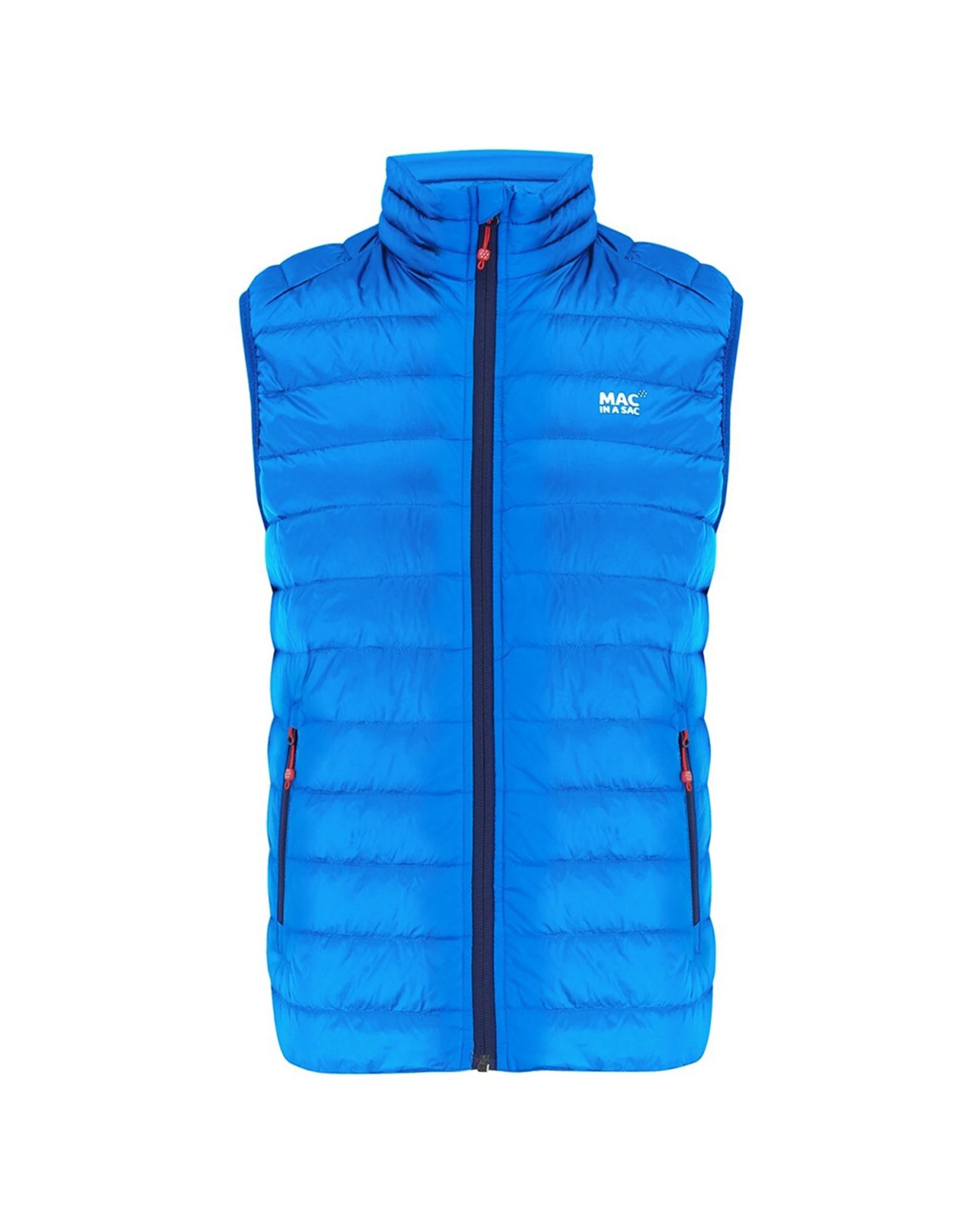 1 Mac In A Sac Adult Mens Alpine Down Vest BLUE, 1 of 5