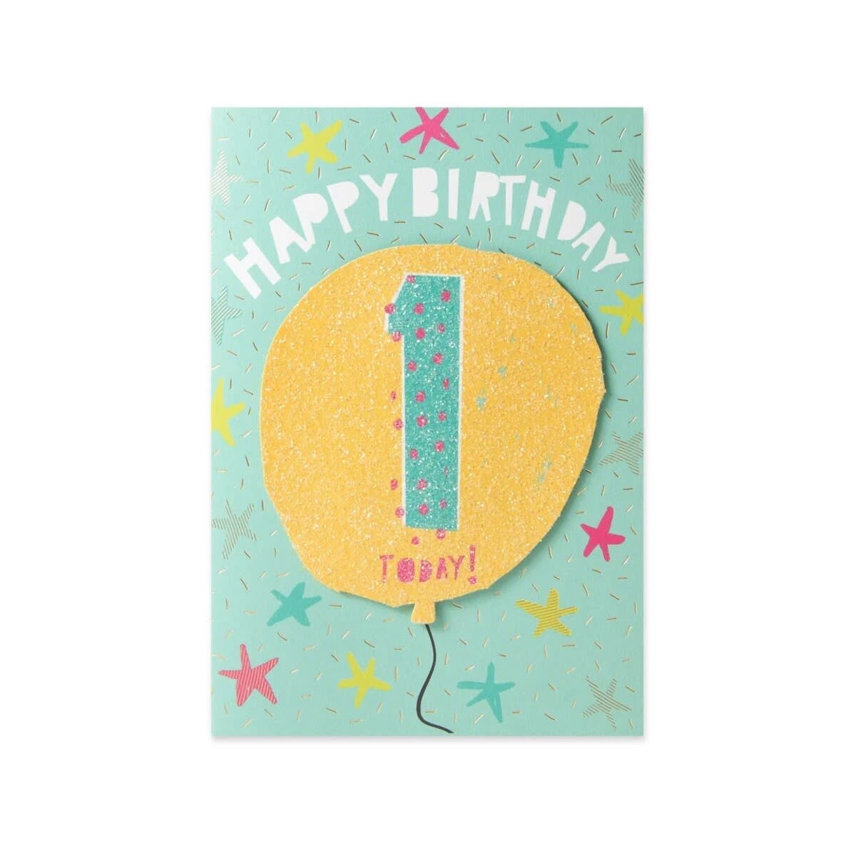 3 Connections from Hallmark 1st Birthday Card - Glitter Balloon, 3 of 3