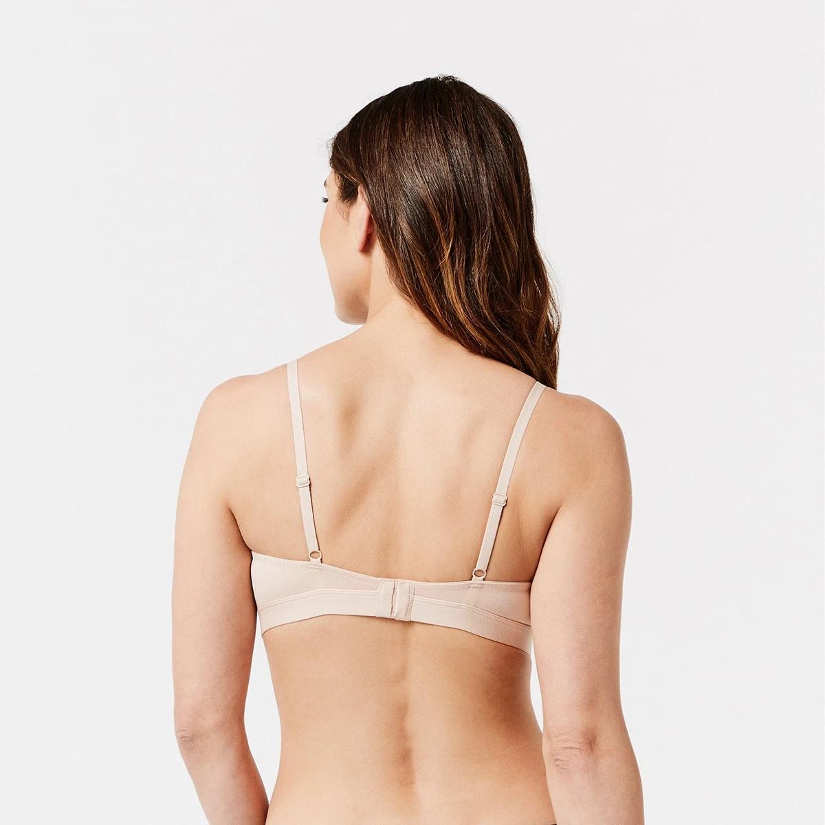 5 2 Pack Wirefree T-shirt Bra BLACK, BEIGE, 5 of 7