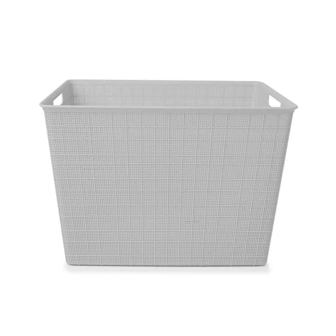 5 26L Rectangle Linen Weave Basket - Grey, 5 of 7
