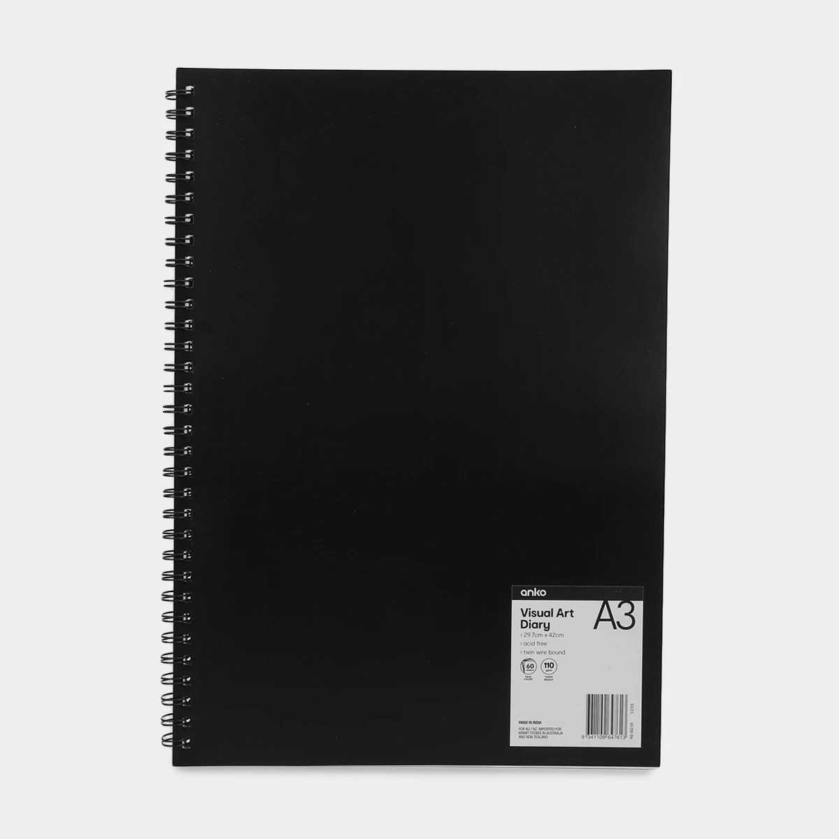 1 A3 Visual Art Diary - Black, 1 of 5