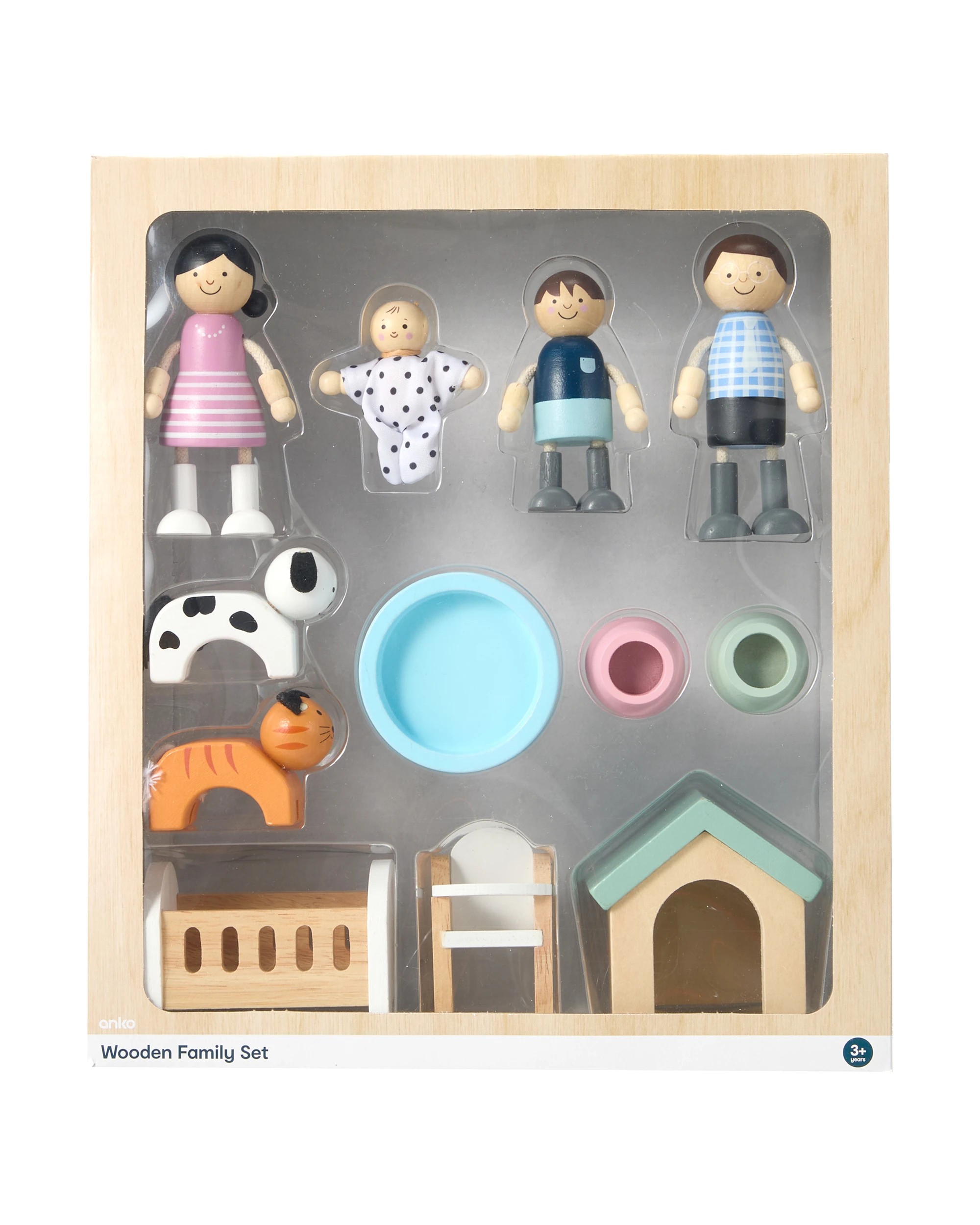 7 14 Piece Wooden Family Set, 7 of 8
