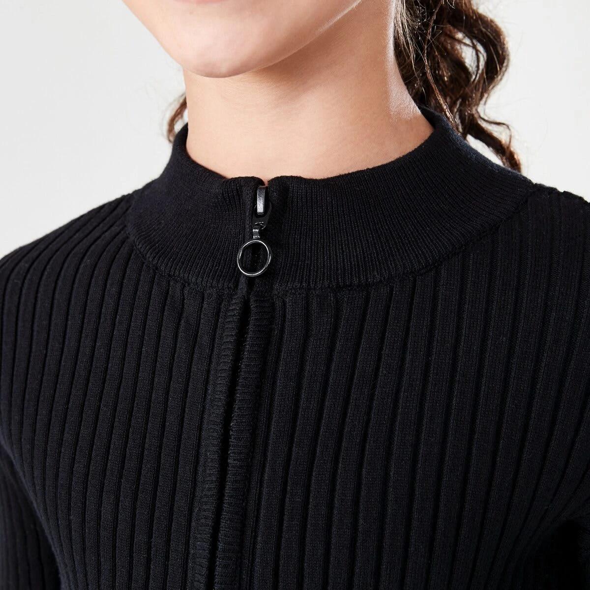 3 Rib Zip Through Cardigan BLACK, 3 of 7