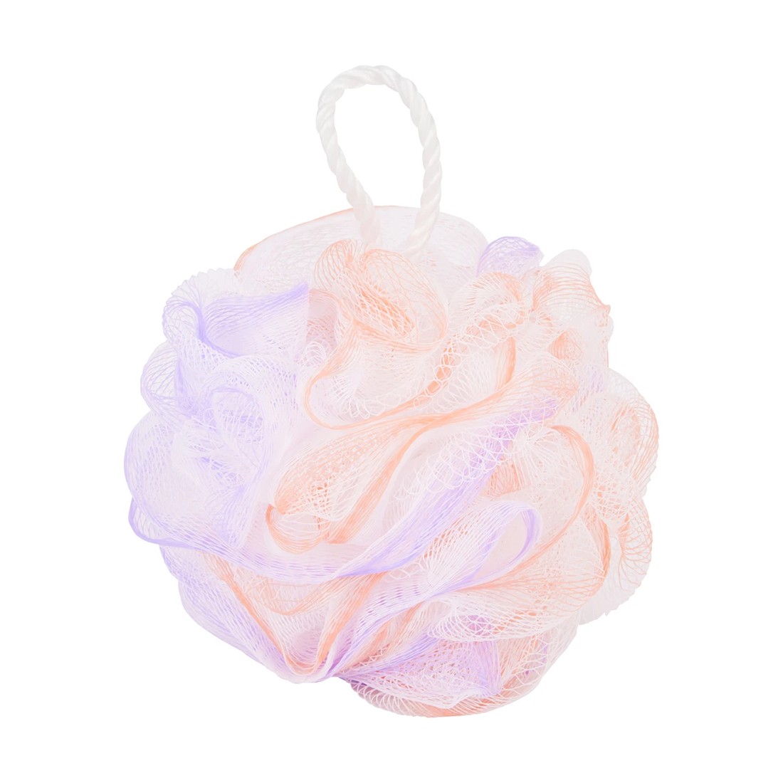1 OXX Bodycare Bath Puff - Lilac and Peach, 1 of 5