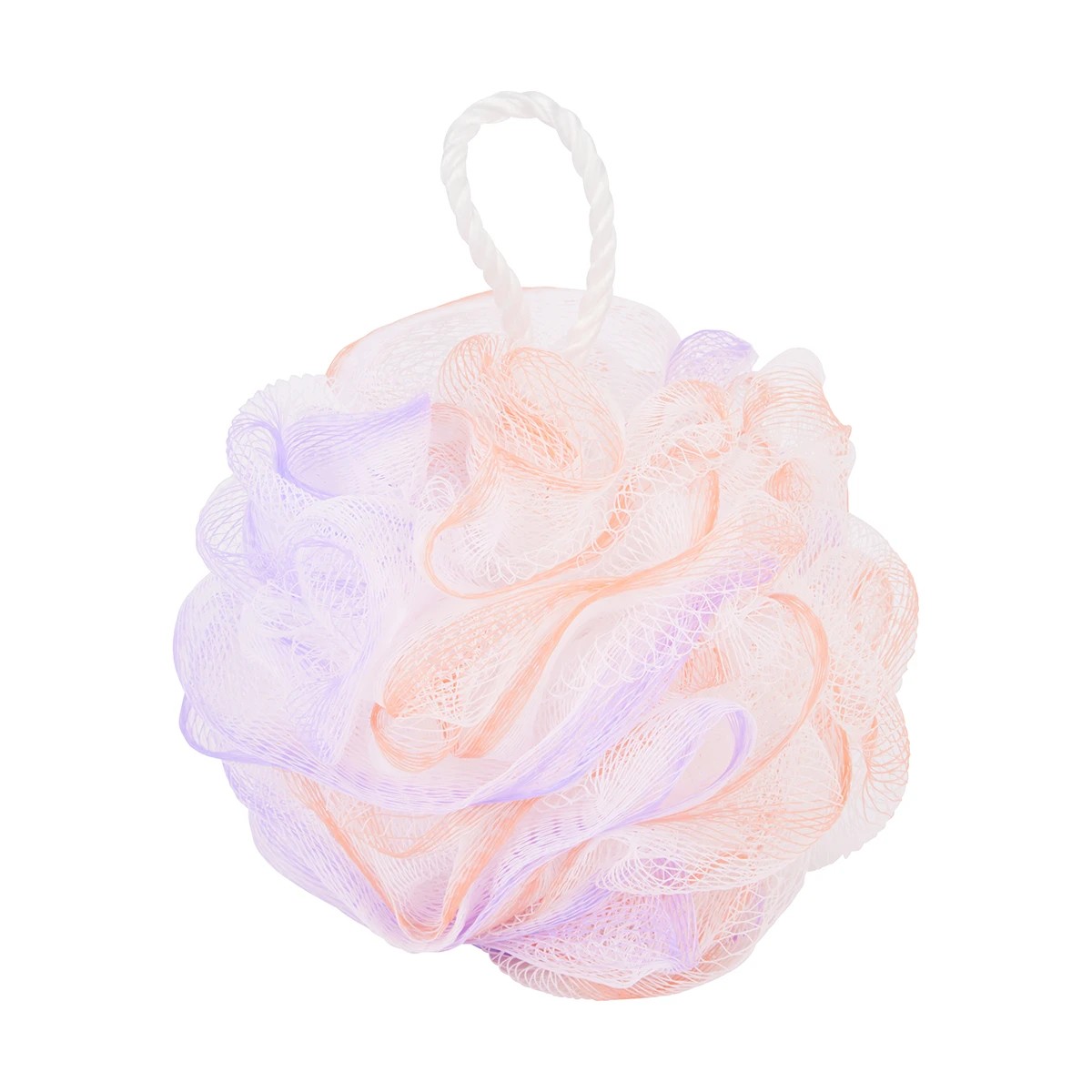 1 OXX Bodycare Bath Puff - Lilac and Peach, 1 of 5