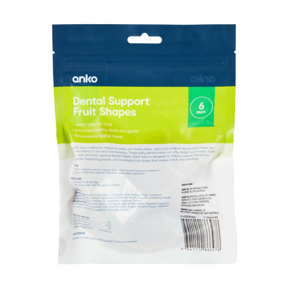 3 6 Pack Pet Treat Dental Bites Fruit Shapes, 3 of 3