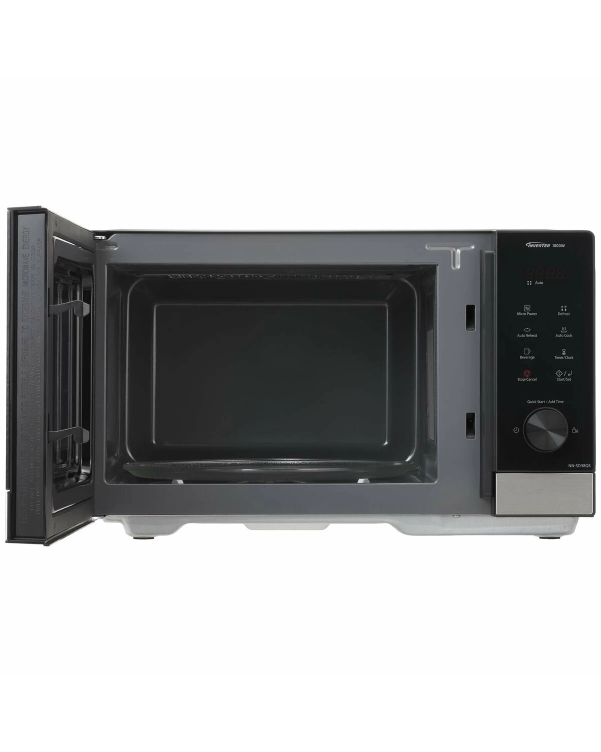 3 Panasonic 29Ltr 1000-Watt Inverter Microwave Black with Stainless Steel Trim-, 3 of 5