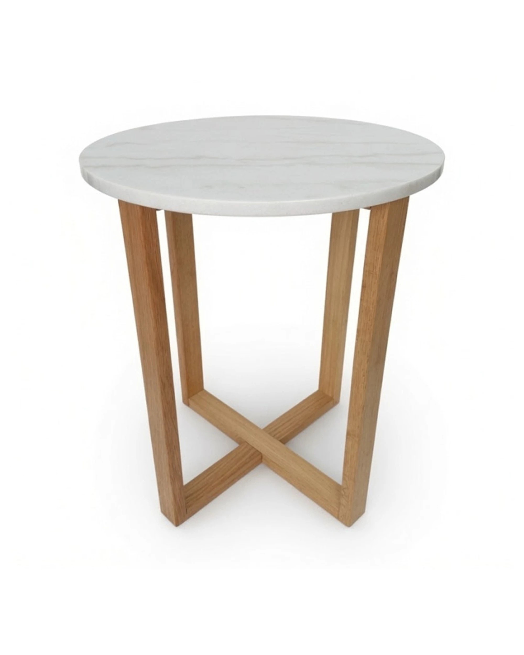 9 Codu Lyra Side Table Marble Top 60x50x50cm - White, 9 of 9