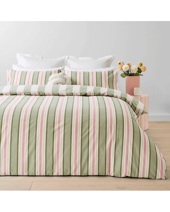 Alexis Cotton Rich Reversible Quilt Cover Set - Double Bed