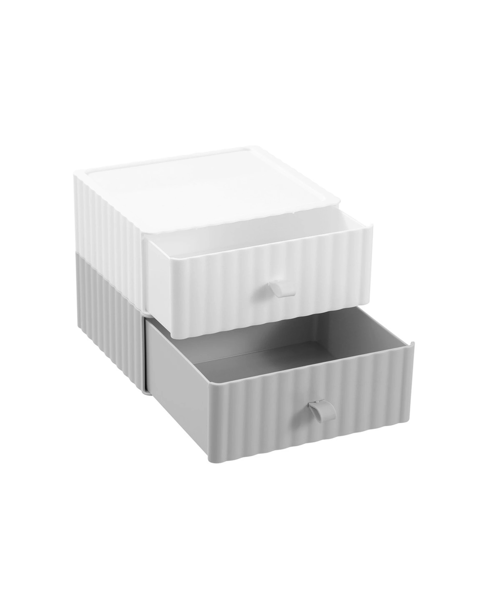 3 Boxsweden Rippled Stacking Drawer Organiser Ribbed Storage 20x18x8cm - Multi, 3 of 8