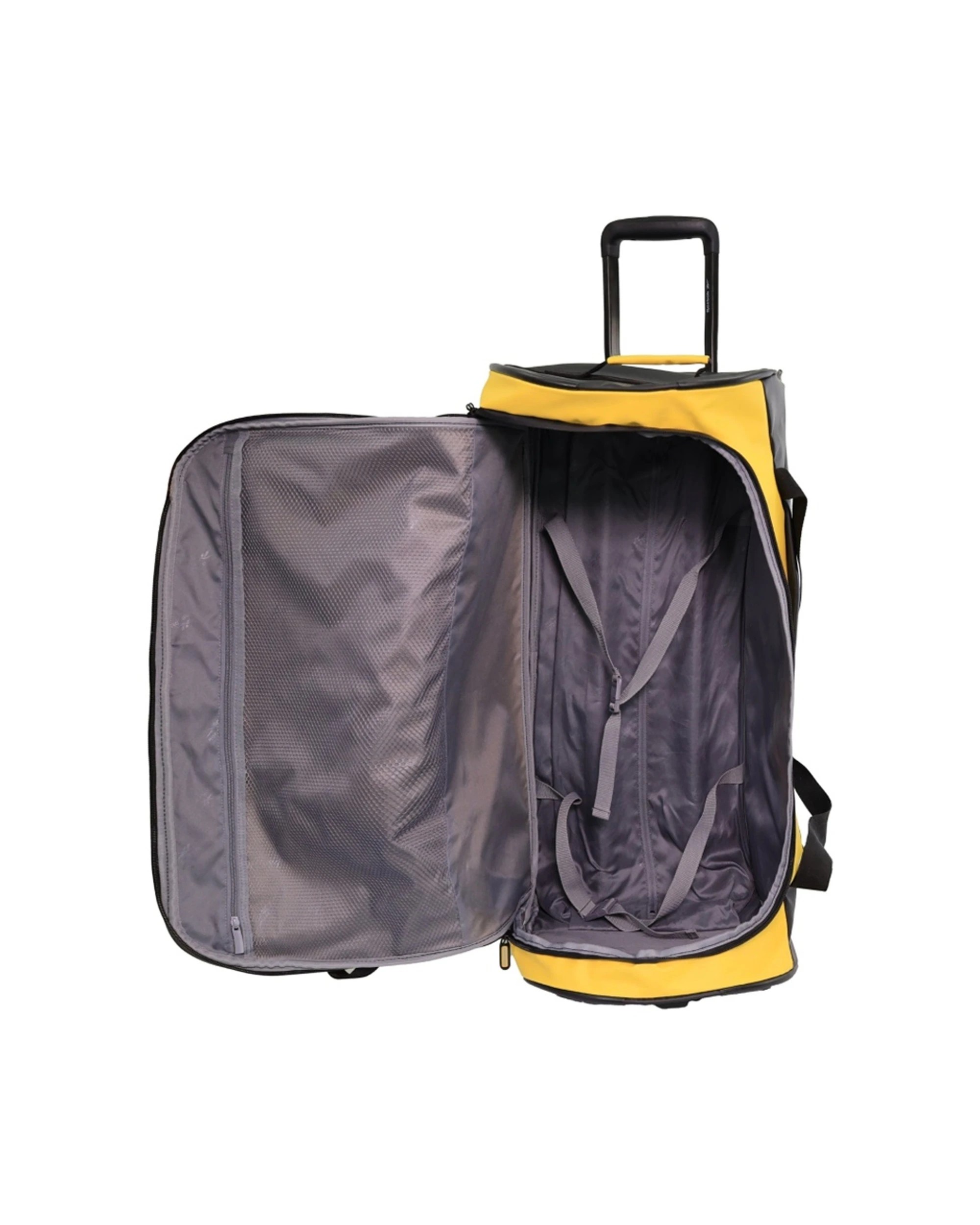 3 Reebok Road Runner Trolley Duffle Bag on Wheels Travel Luggage 72cm - Yellow, 3 of 6