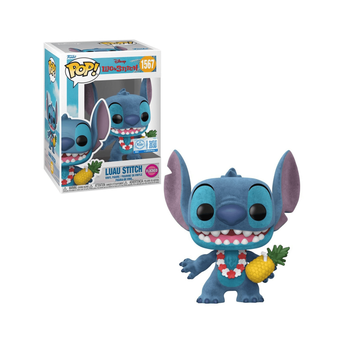 1 Funko Lilo and Stitch: Luau Stitch Flocked Funko POP! Vinyl, 1 of 3