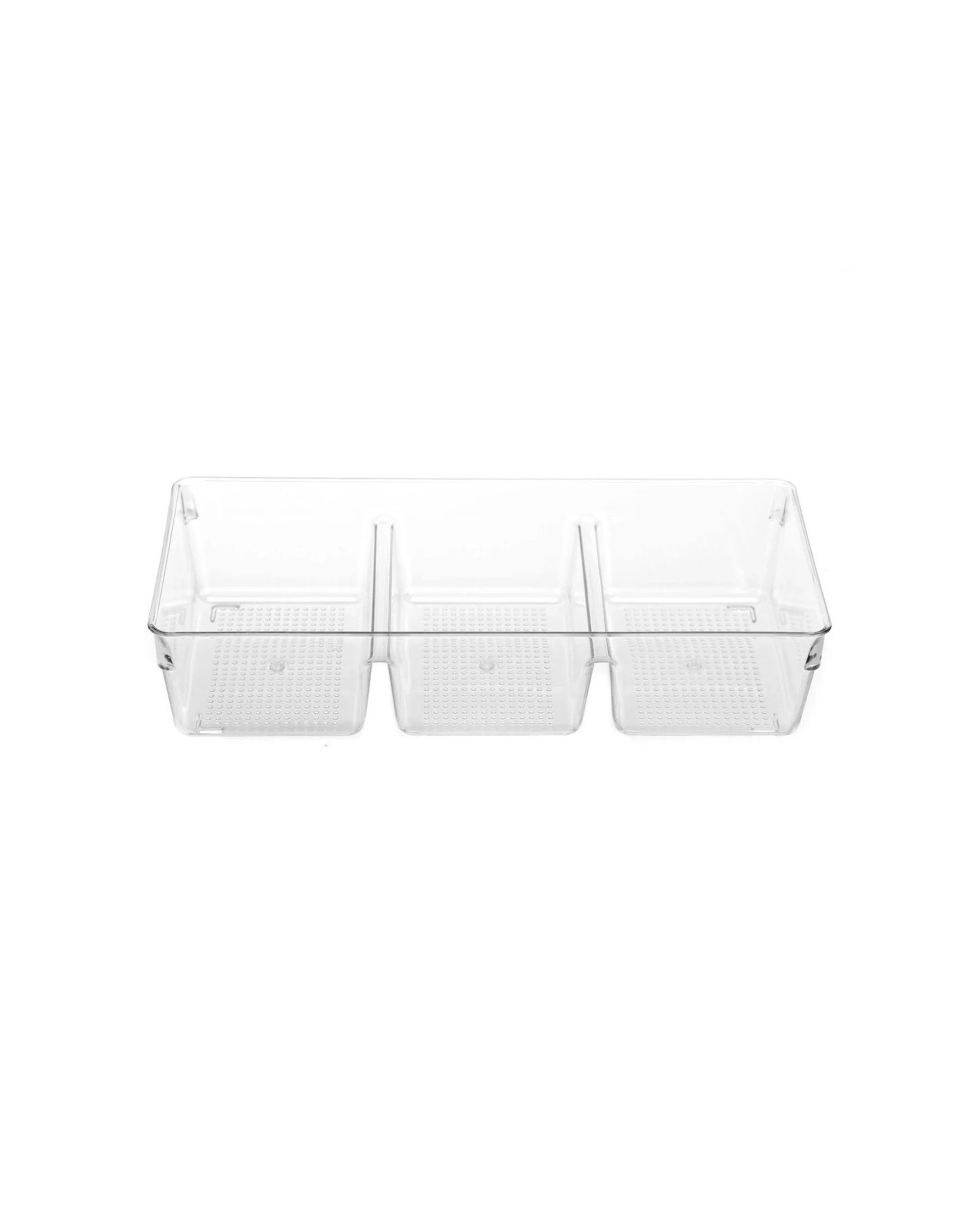 4 BOXSWEDEN Crystal Storage Tray 4 Pack Home Organisation 3 Sections Durable
 - plain, 4 of 4