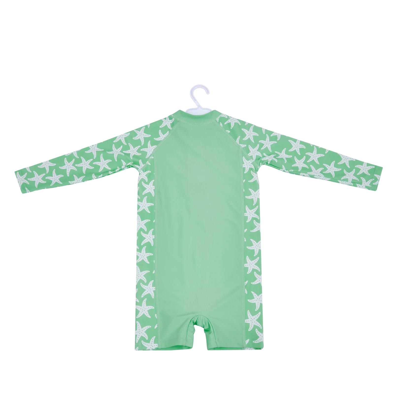 2 Big Softies 2pc Swimsuit & Hat - Green starfish , 2 of 6