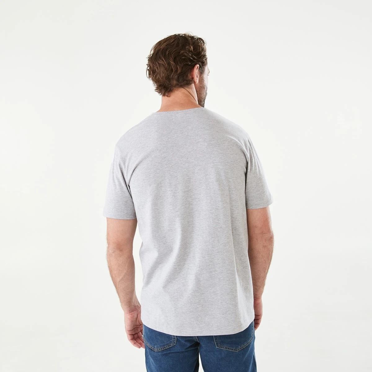 3 Plain V-Neck T-shirt Gry Marle, 3 of 5