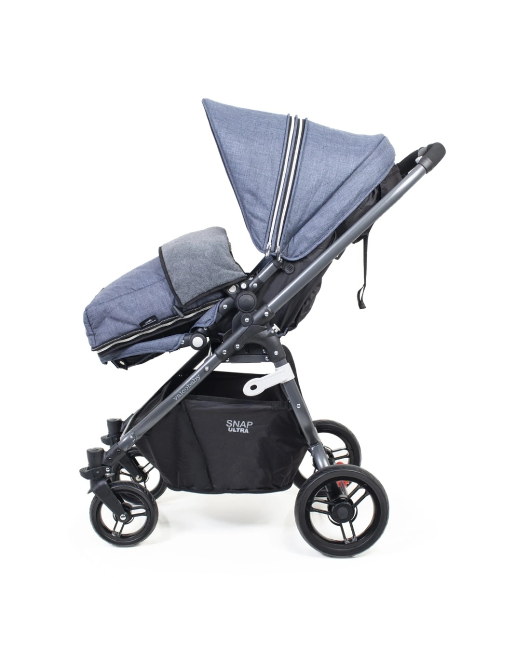 2 ValcoBaby Snug Pram Stroller Liner Footmuff Warm Winter Universal Fit Paded - Blue, 2 of 3