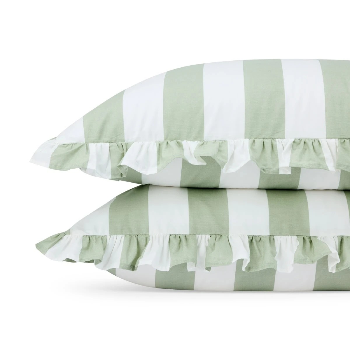 2 250 Thread Count Cotton Ruffle Sheet Set - King Bed, Sage, 2 of 7