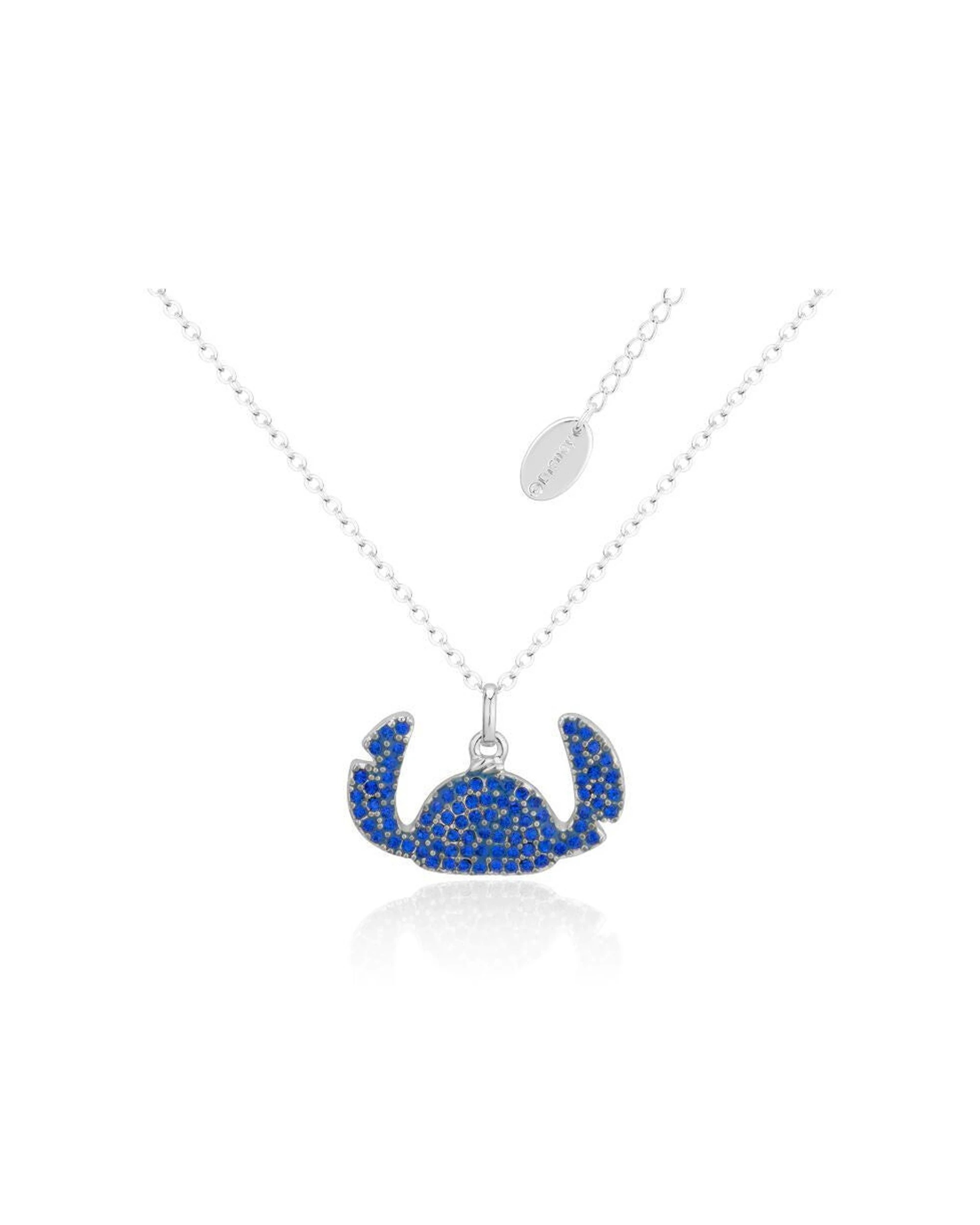 1 Couture Kingdom Disney Lilo & Stitch Crystal Pendant Necklace - Silver, 1 of 2