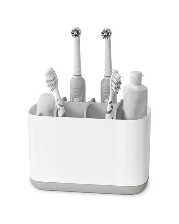 Joseph Joseph Toothbrush Caddy Divided Sections Ventilated Non Slip Base - White