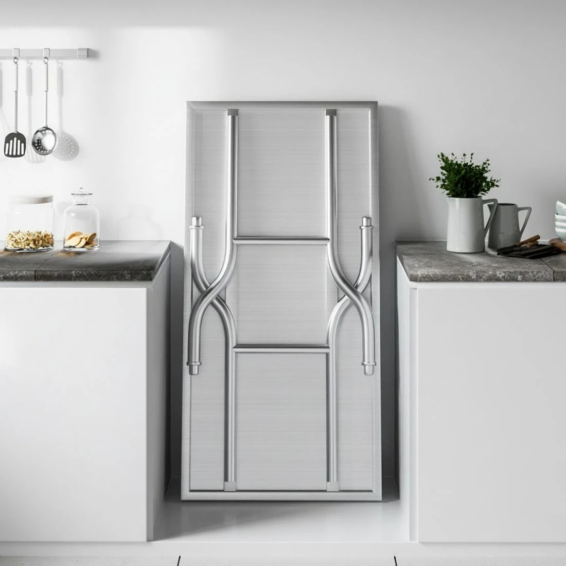 4 Cefito Stainless Steel Kitchen Benches Work Bench Food Foldable 430 - Silver, 4 of 4