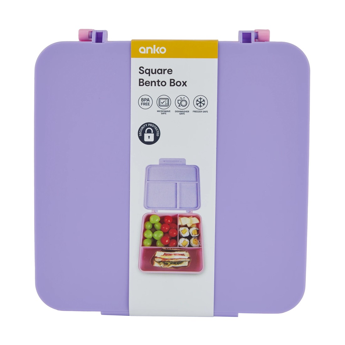 4 Lilac and Pink Square Bento Box, 4 of 4