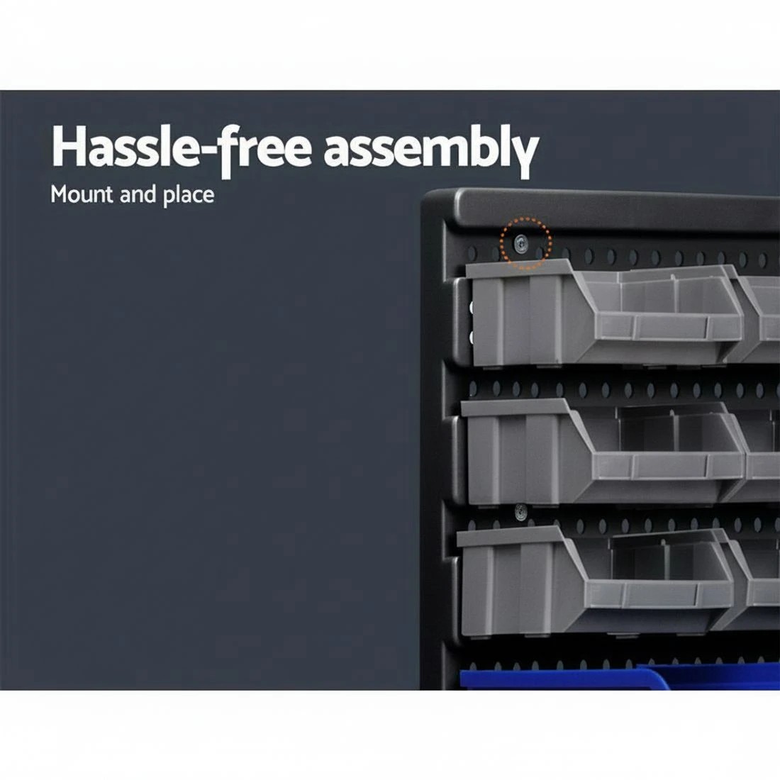 5 Giantz 60 Storage Bin Rack Wall Mounted, 5 of 5