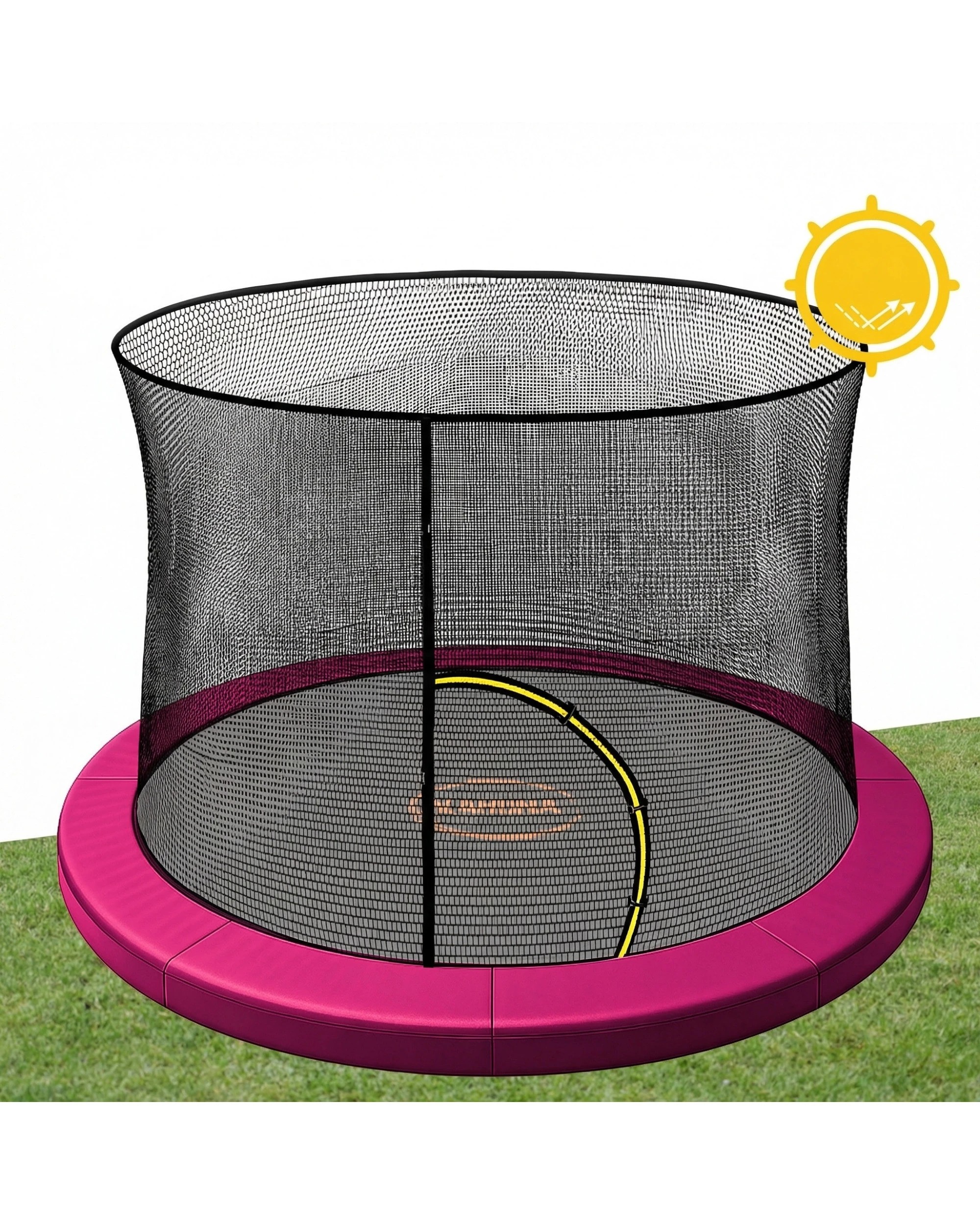 7 Kahuna 16ft 12 Pole Trampoline Replacement Safety Pad and Inner Net Outdoor Enclosure Netting - Pink, 7 of 7