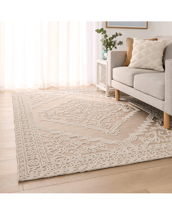 Lily Rug - Beige, Large - 235cm x 160cm - Beige - Miscellaneous