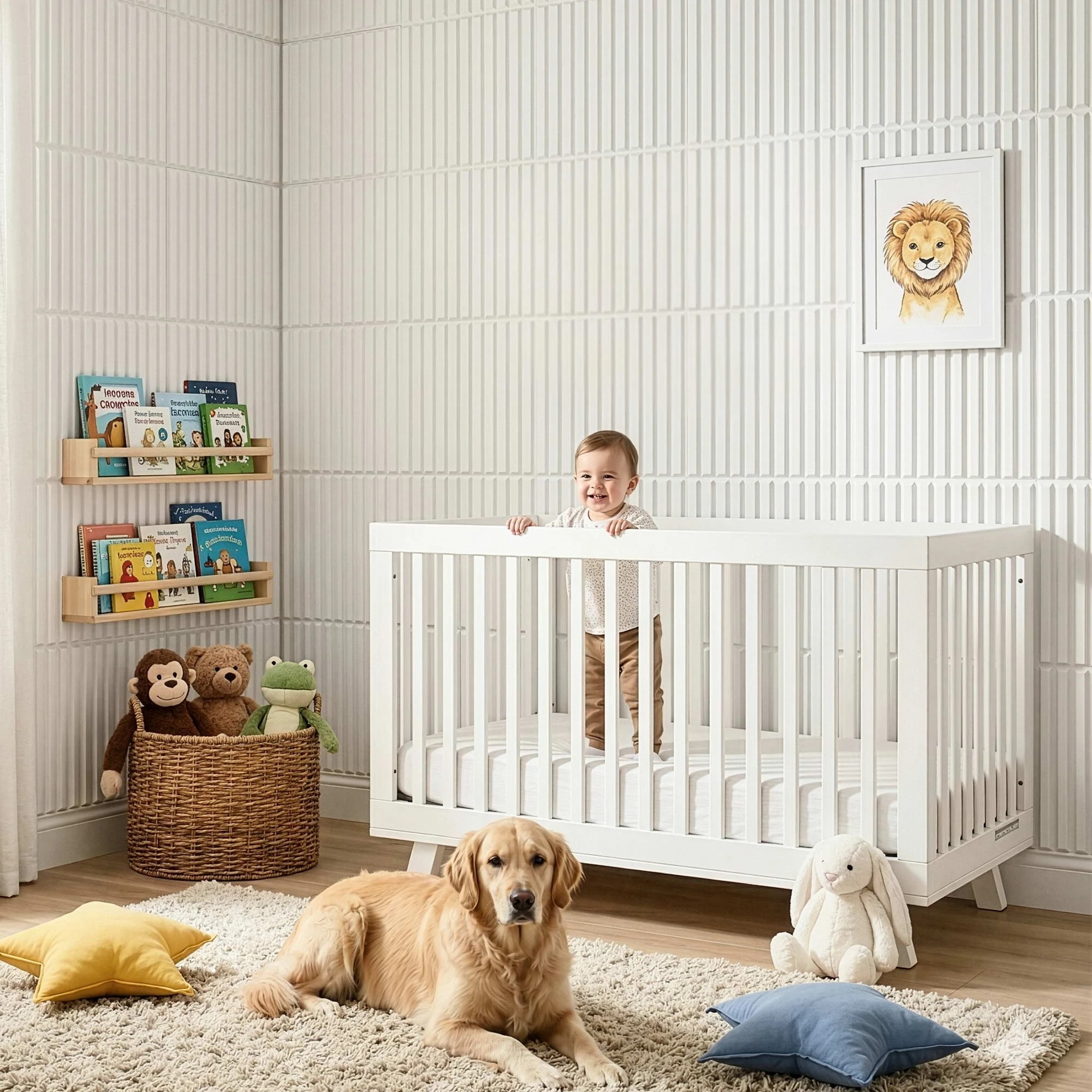 5 Artiss 3D Wall Panels Vertical 15PCS PVC Decorative Panels 50x50cm Feature Wall - White, 5 of 8