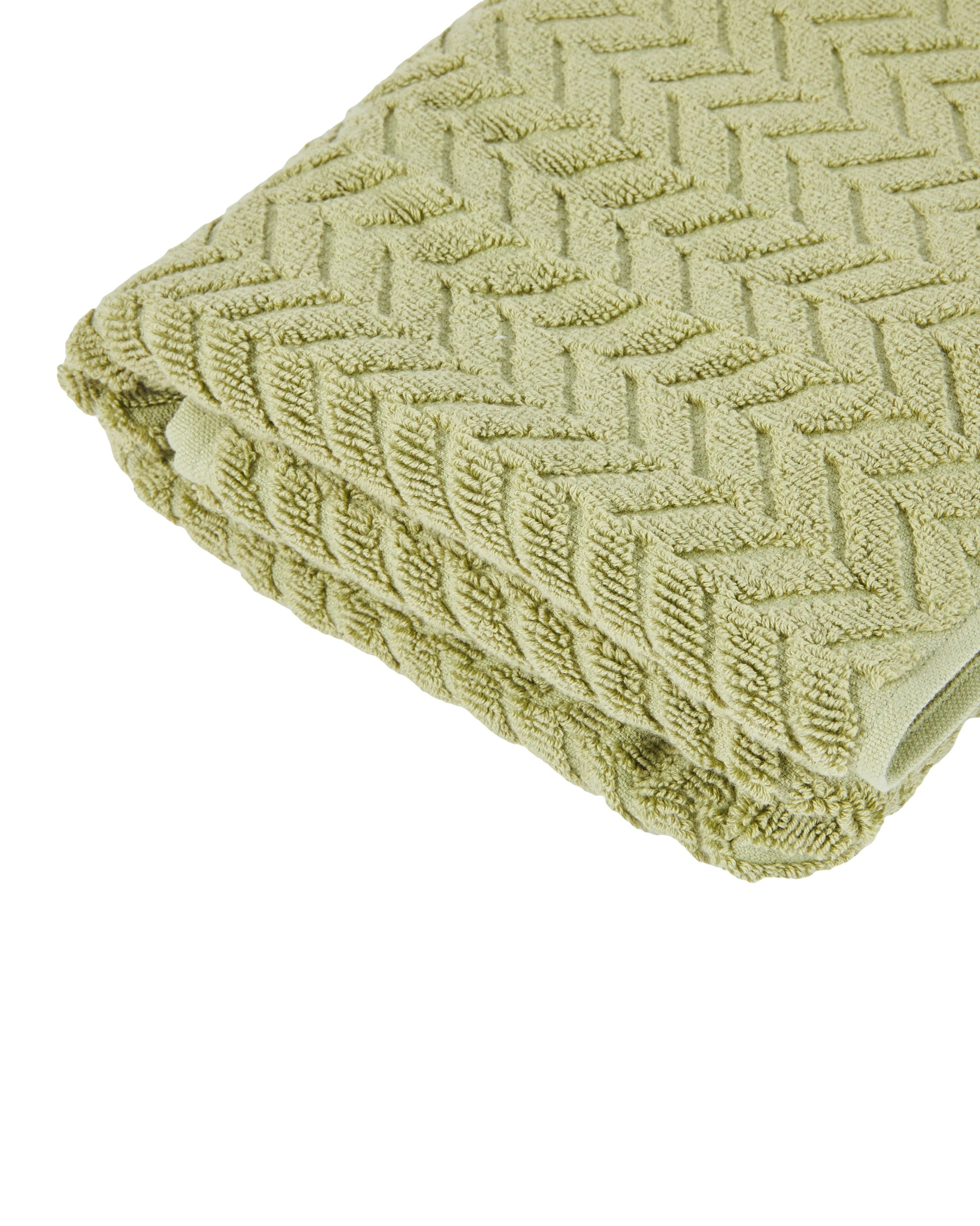 4 Chevron Cotton Bath Towel - Pistachio, 4 of 5