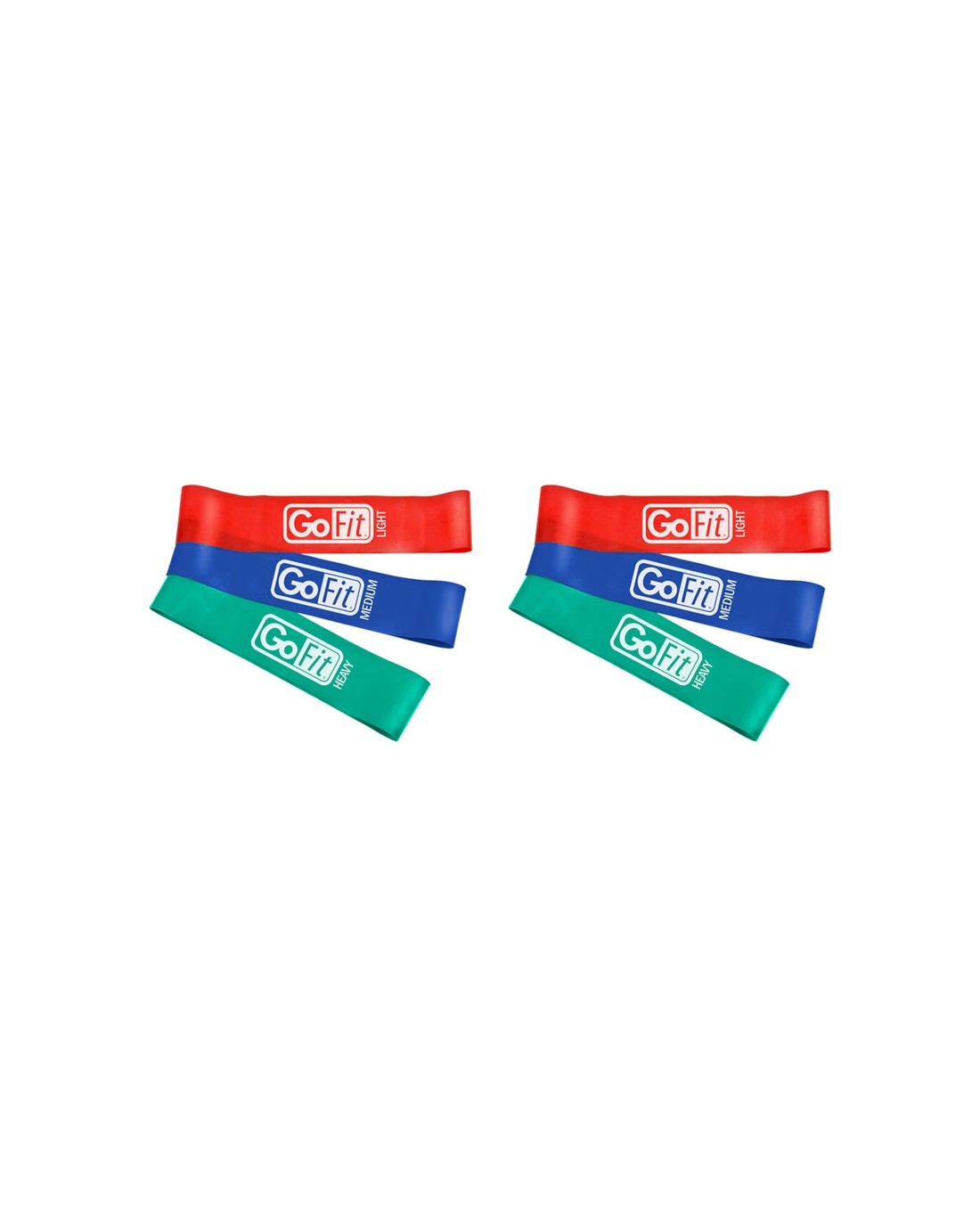 GoFit Power Loops Resistance Bands Set 2 Pack 3 Pc Each 3 Resistance ...
