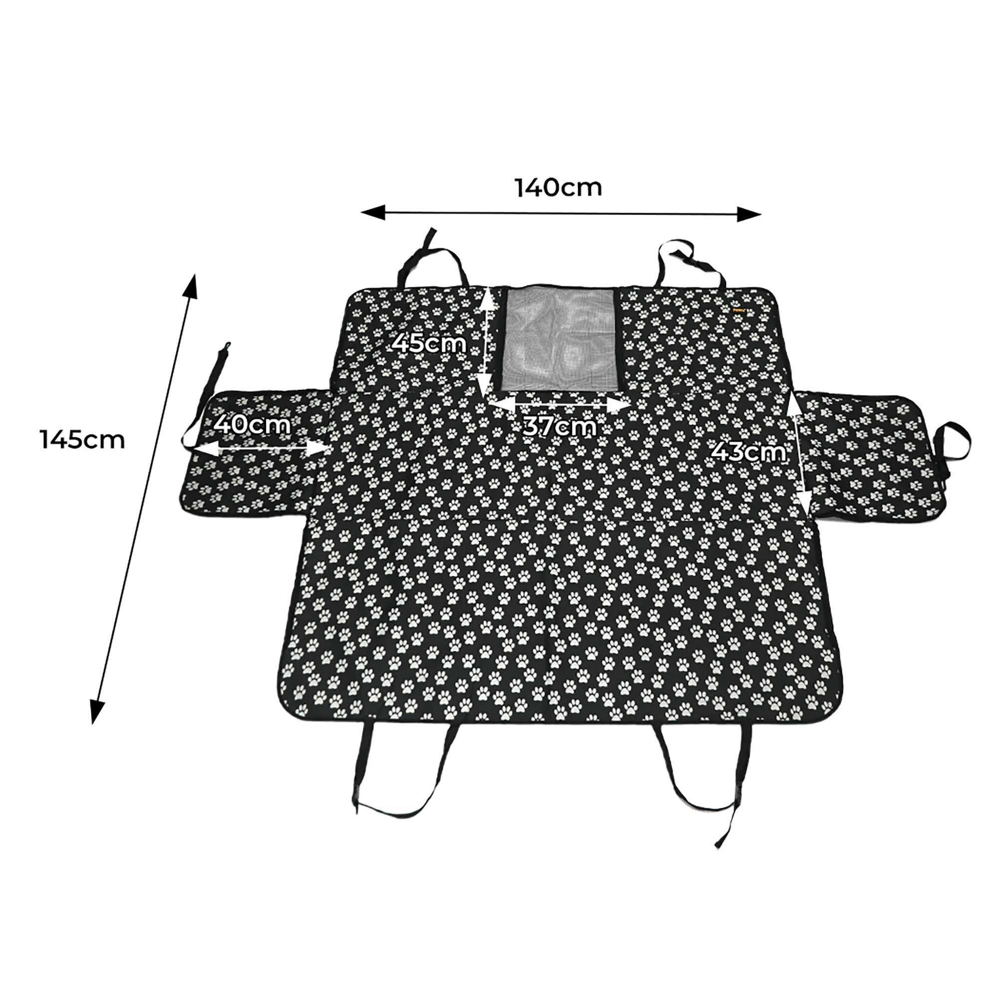 1 Pawz Pet Back Car Seat Cover - Black, 1 of 5