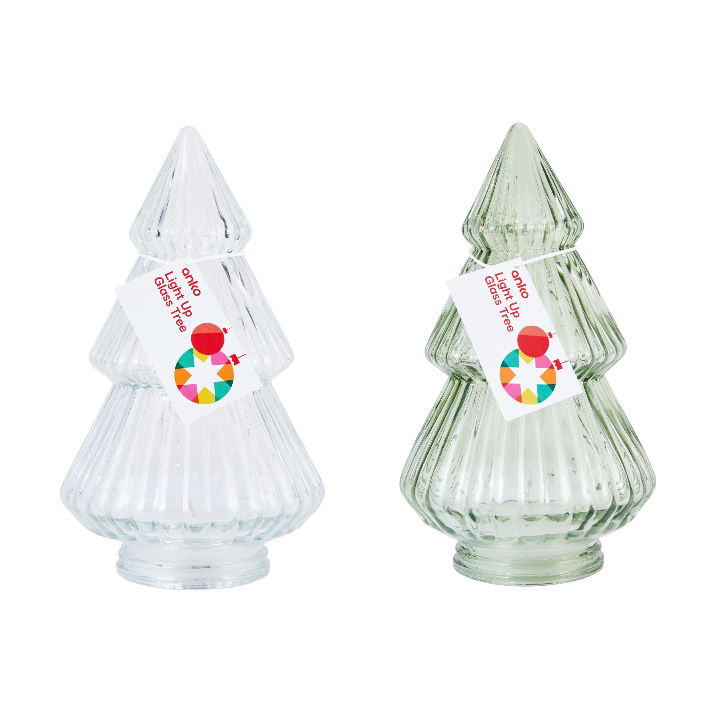 6 Light Up Glass Tree - Assorted, 6 of 6