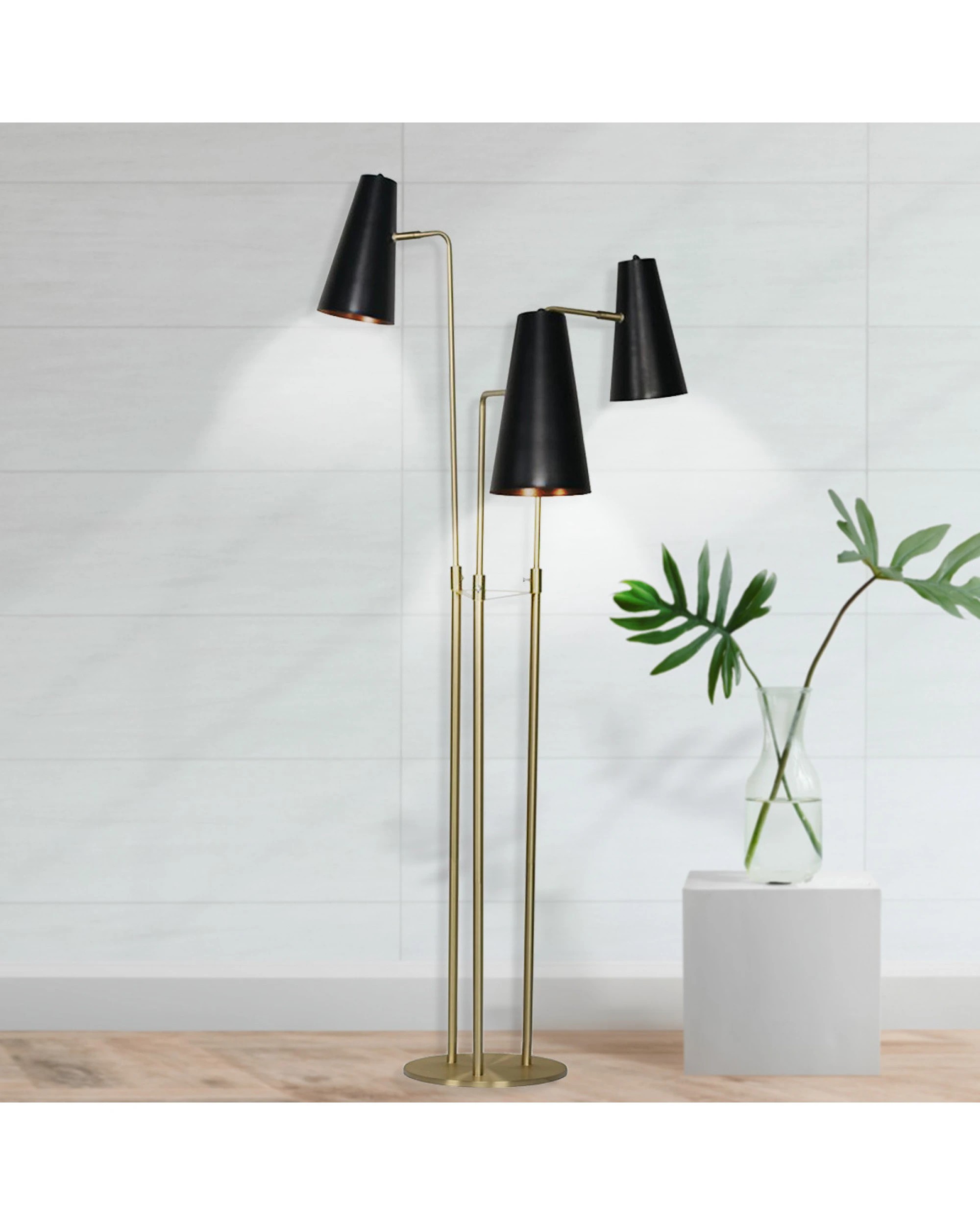 8 Sarantino Three Metal Shade Floor Lamp, 8 of 8