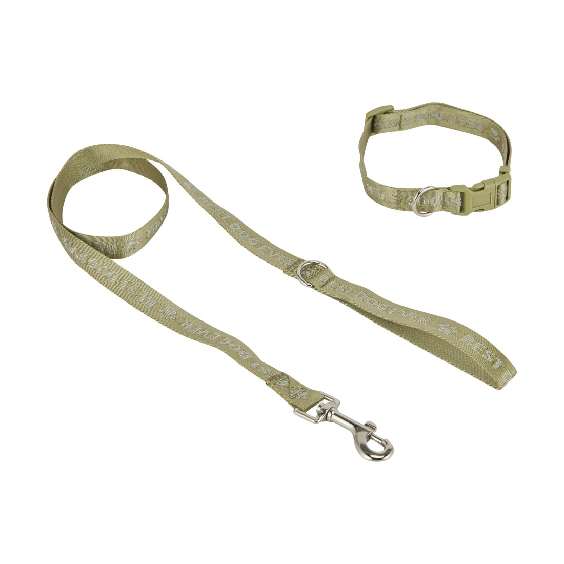 1 Best Dog Ever Collar and Lead Set - Medium, Green, 1 of 5