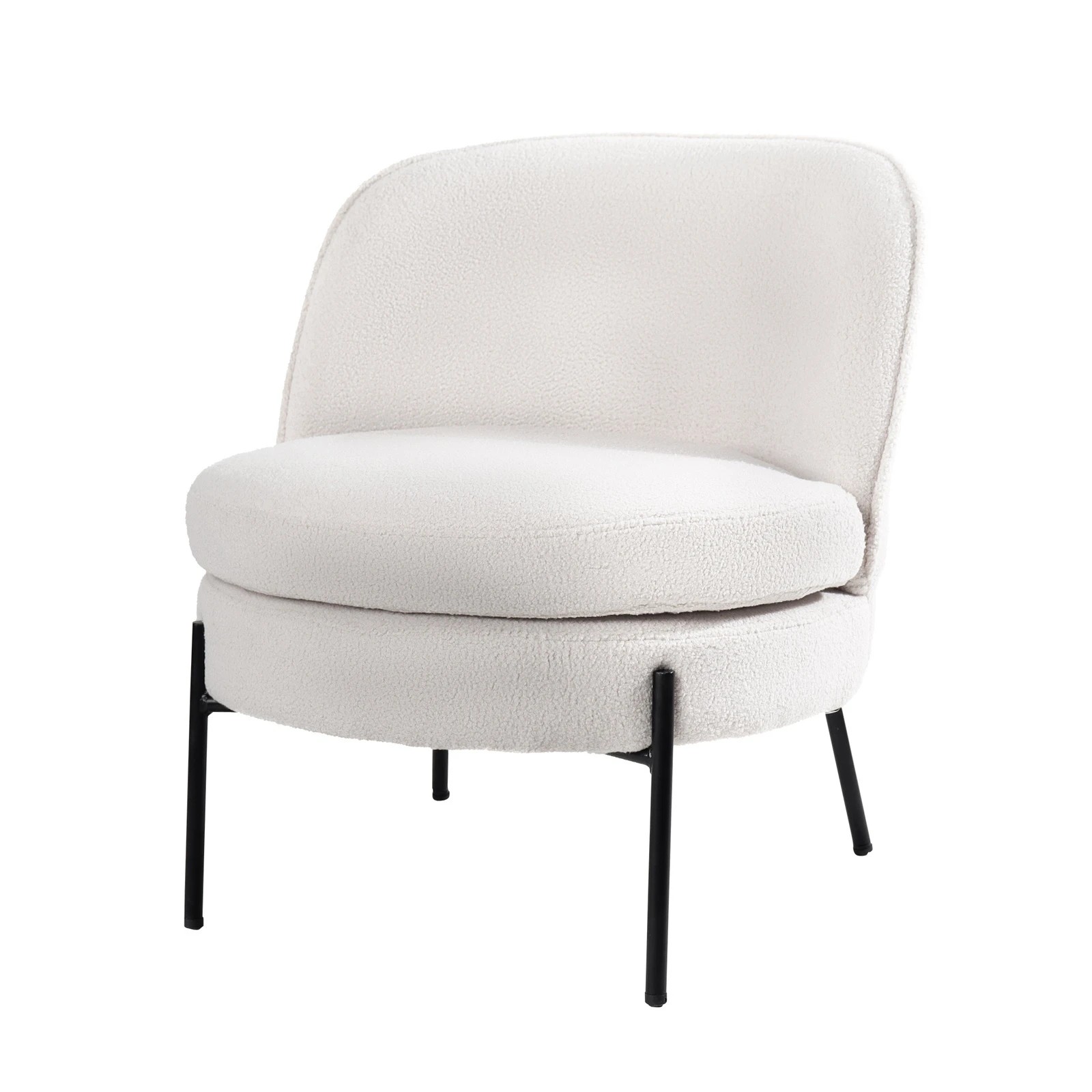 7 Oikiture Armchair Lounge Chair Accent Couch Chairs Padded Sofa Boucle - White, 7 of 7