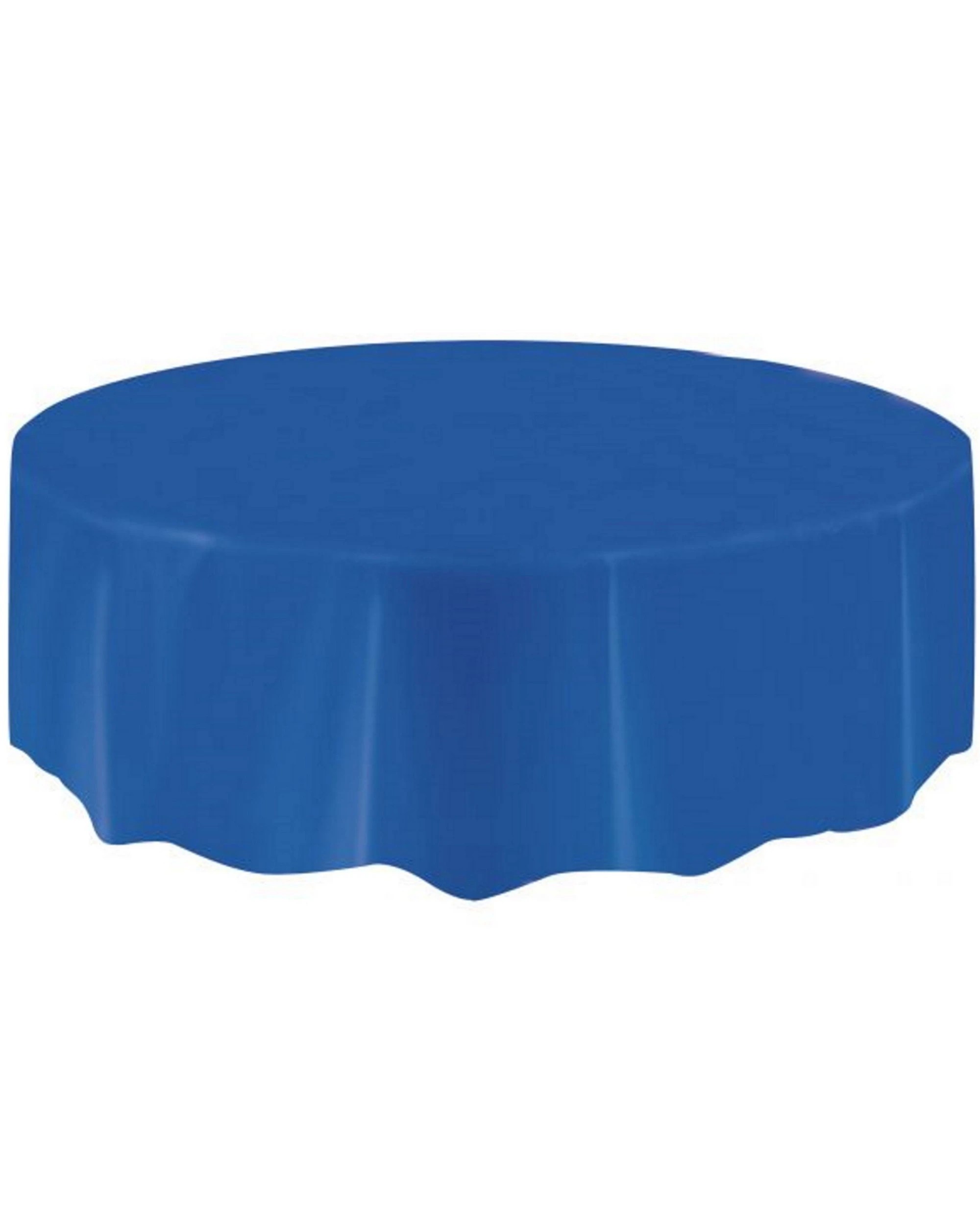 2 Unique Royal Blue Round Plastic Tablecloth - Royal Blue, 2 of 3