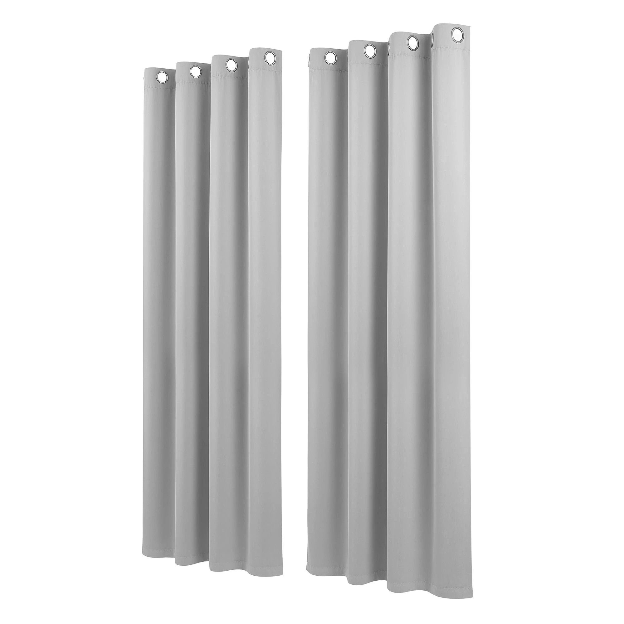 3 Artiss Blockout Curtains 2X 132x213cm Thermal Insulated Eyelet Drapes - Grey, 3 of 4