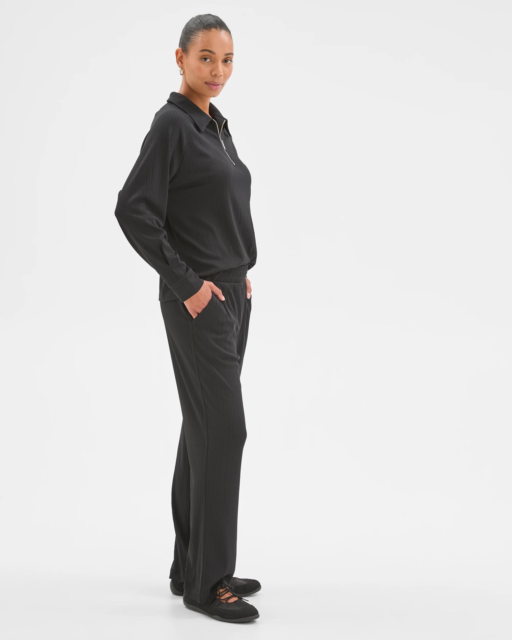5 Target Active Wide Leg Plisse Pants BLACK, 5 of 6