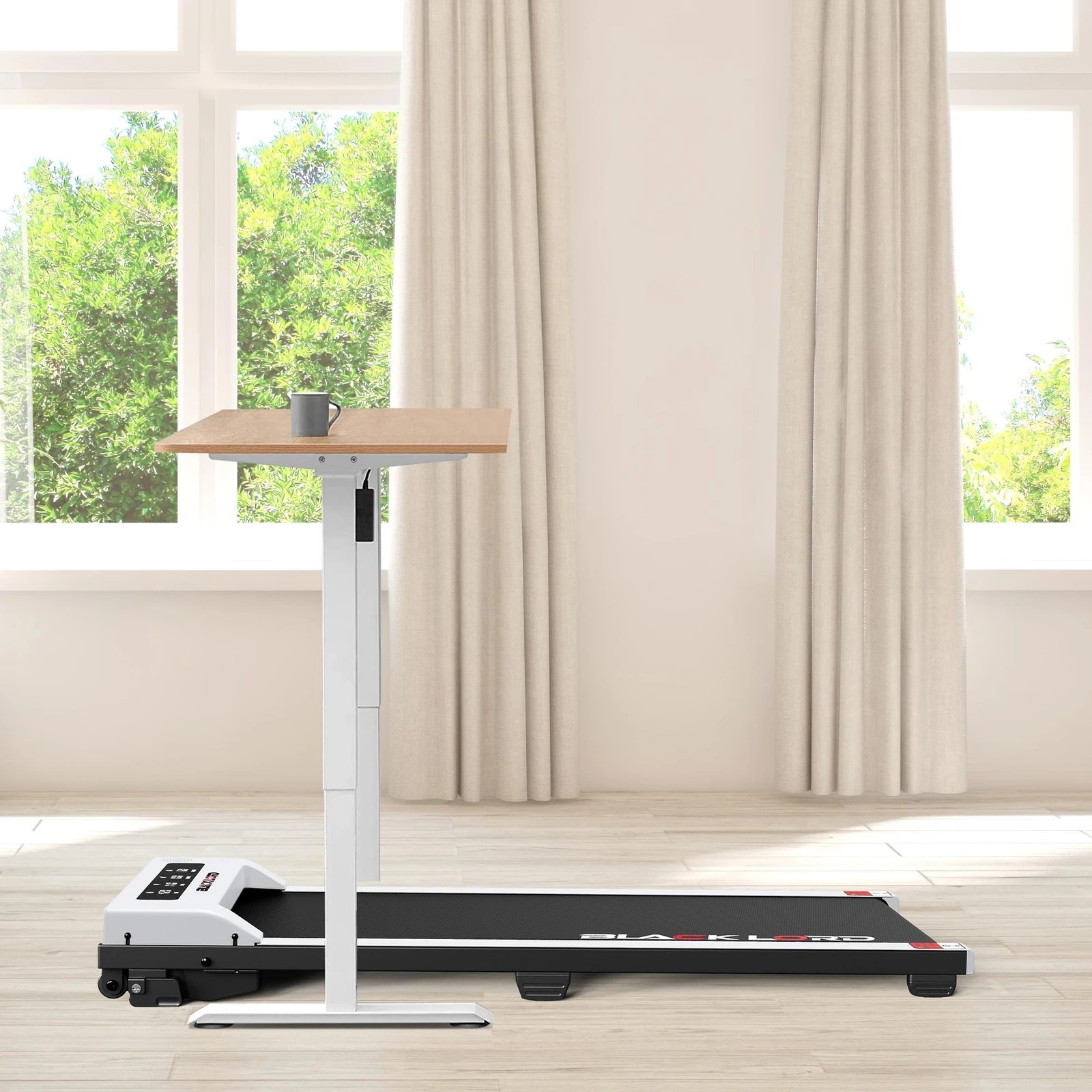 9 Black Lord Treadmill Electric Walking Pad Under Desk Home Office Fitness 38cm Belt - White, 9 of 10