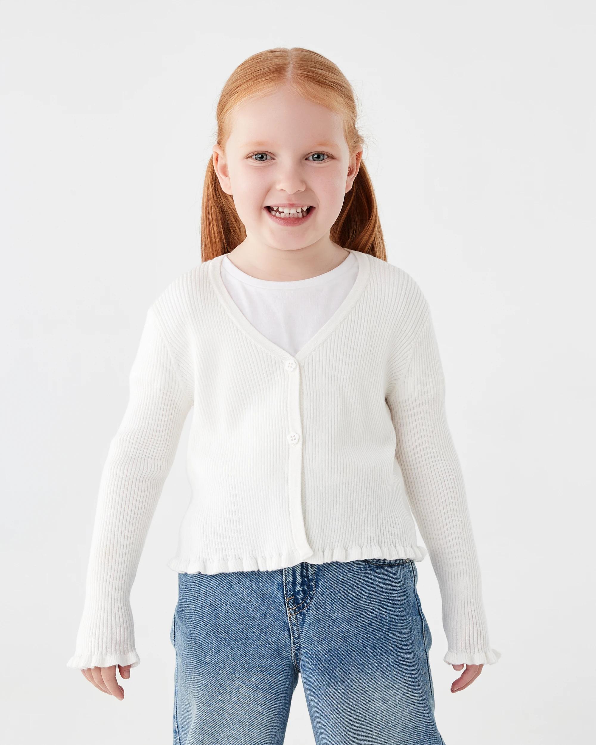 2 Button Up Front Cardigan Gardenia, 2 of 9